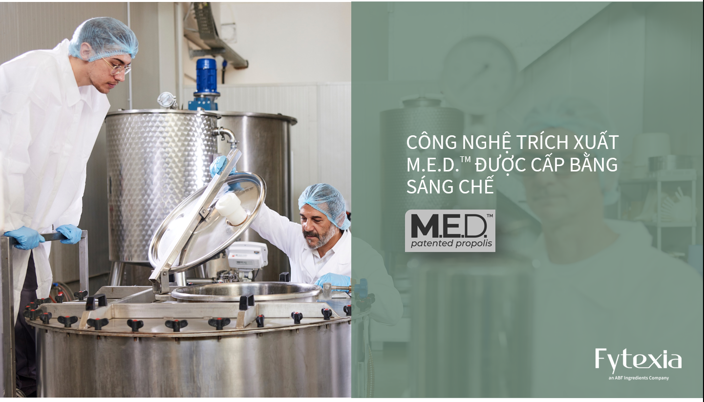 Công nghệ M.E.D.™ độc quyền tạo nên keo ong được chuẩn hóa 