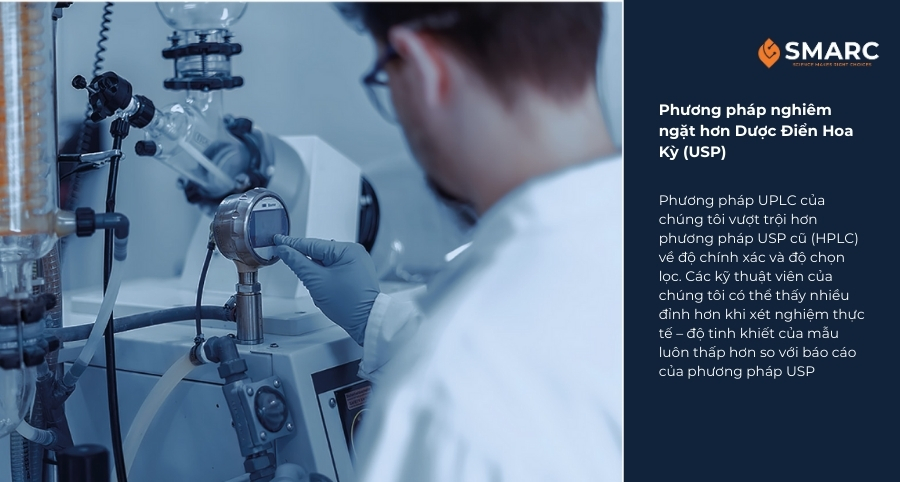 Pharmaquinone chất lượng vượt trội so với chuẩn tham chiếu của USP